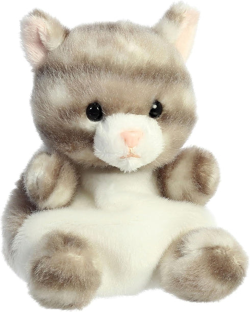 Aurora® Adorable Palm Pals™ Silver Kitty™ Stuffed Animal - Pocket-Sized Play - Collectable Fun - Gray 5 Inches...