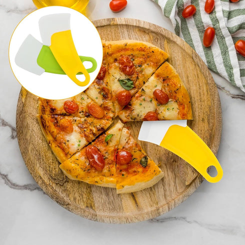 2Pcs Green and Yellow Silicone Pan Cleaning Scraper, Mabor Cleaning Bowl Scraper Dish Scraper for Kitchen Non-stick Plastic Pot Scraper Tool for P...