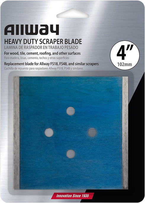 ALLWAY FSB4 Double-Edge Floor Scraper Blade, 4"...