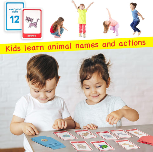 Animal Cards for Kids, All Animal Games Action Cards, Fun Exercise Games for Kids Animal Cards, Exercise Cards for Kids & Gross Motor Games for Ki...