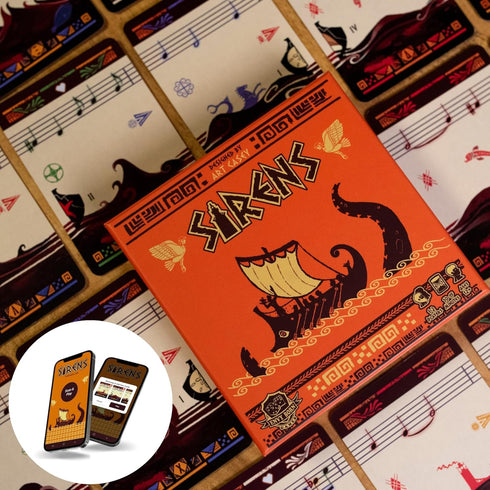 Sirens | Greek Mythology Themed Travel Size Board Game, Play Anywhere | Strategic Musical Card Drafting Game | 1-2 Players, Ages 12+ | Easy to Lea...