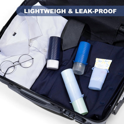 Leak Locks, Silicone Travel Covers, Elastic Sleeves for Leak Proofing Travel, Travel Size Container Silicone Sleeves, Travel Accessories for Shamp...