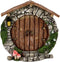 Fairy Garden Doors and Windows for Trees Miniature Fairy Gnome, Statues Wall and Trees Outdoor Wooden Doors and Windows in The Yard Garden Trees G...