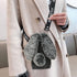 3D Bunny Ears Plush Case for Samsung Galaxy A12 with Crossbody Strap, Winter Warm Handmade Bling Diamond Soft Rabbit Fluffy Furry Fur Shockproof P...
