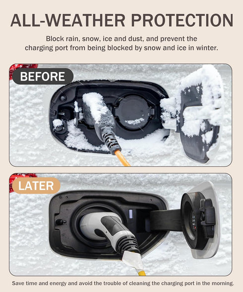 EV Charger Cover,EV Charger Plug Port Cover,Electric Car Charger Cover,Car Accessories Car Charging Port Cover,Outdoor Waterproof Snow Rain UV All...