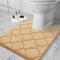 OLANLY Memory Foam Toilet Rugs U-Shaped 24x20, Ultra Soft and Absorbent Bathroom Rugs, Non-Slip Thick Toilet Bath Mat, Machine Wash Dry, Contour B...