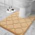 OLANLY Memory Foam Toilet Rugs U-Shaped 24x20, Ultra Soft and Absorbent Bathroom Rugs, Non-Slip Thick Toilet Bath Mat, Machine Wash Dry, Contour B...