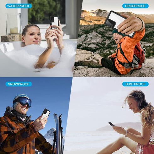 Lanhiem for Samsung Galaxy S20 FE Case, IP68 Waterproof Dustproof with Built-in Screen Protector, Heavy Duty Full Body Protective Phone Case for G...