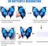LiveGallery 72 PCS Removable 3D DIY Beautiful Butterfly Wall Decals Blue Butterflies Art Decor Wall Stickers Murals for Kids Baby Boy Girls Bedroo...