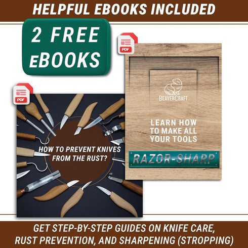 BeaverCraft Wood Carving Knives Kit Spoon Carving Tools S14 - Spoon Hook Knife Wood Carving Chisels Set Bowl Gouge - Whittling Knives Whittling Ki...