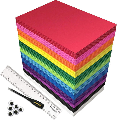 84PACK Foam Craft Sheets 8.5x5.5 inch Eva Color Bulk Foam Paper Set for Kids Classroom Art Craft Projects DIY Handcraft by MEARCOOH...