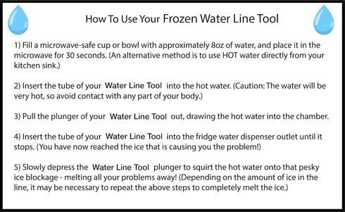 Frozen Water Line Tool - 36" - Quickly and Easily Unfreeze Your Refrigerator Water Dispenser – Thaw Frozen Fridge Water Line In Minutes...