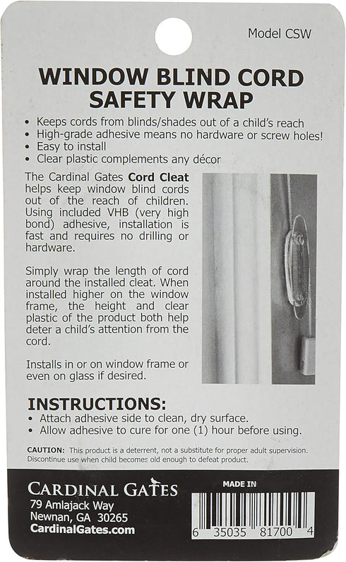 Cardinal Gates Cord Safety 3- Wraps, Clear...