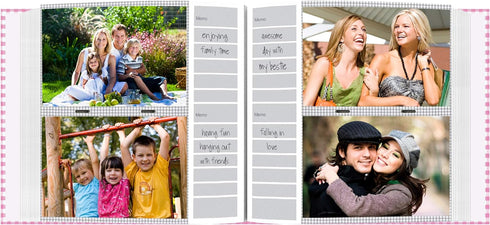Pioneer Photo Albums 200-Pocket Gingham Fabric Frame Cover Photo Album for 4 by 6-Inch Prints, Pink...