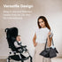 Enovoe Stroller Organizer - 12.9"x 6.3"x 3.9" Textile Stroller Storage Bag - Stroller Caddy Organizer with Insulated Cup Holders and Detachable Po...