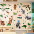 Amaonm Creative Giant Removable Cartoon Zoo Wild Jungle Animals 3D DIY Lion Giraffe Elephant Tree Wall Decals Nursery Decor for Kids Bedroom Livin...