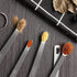 5 Pcs Mini Measuring Spoons Set - Stackable Design, 1/4, 1/8, 1/16, 1/32, 1/64 TSP Sizes, Flat Handle Metal Measuring Spoons Made of Durable Stain...