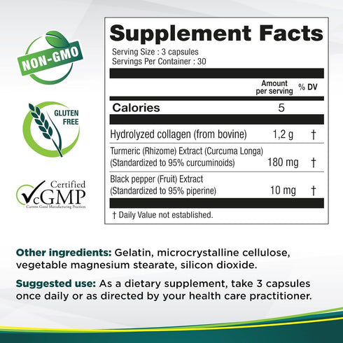 Genacol Turmeric Curcumin Collagen Supplement Enhanced Absorption with 95% Curcuminoids, Black Pepper & AminoLock Colageno | Supports Healthy Join...