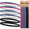 Tough Headwear Thin Elastic Headbands, Sports Headbands for Women & Men - Mens Workout Headband - Running or Soccer Headband - 6-Pack...