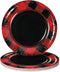 Fun Express Buffalo Plaid Paper Dessert Plates - 8 Count - Perfect for Parties, Picnics, and Gatherings - Festive Red and Black Plaid Design...