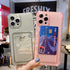 Tuokiou for iPhone 15 Pro max Case,Clear Protective Card Slot Case,Slim Fit Drop Resistant Soft TPU Wallet Case with Bumper,Cute Card Holder Pocke...