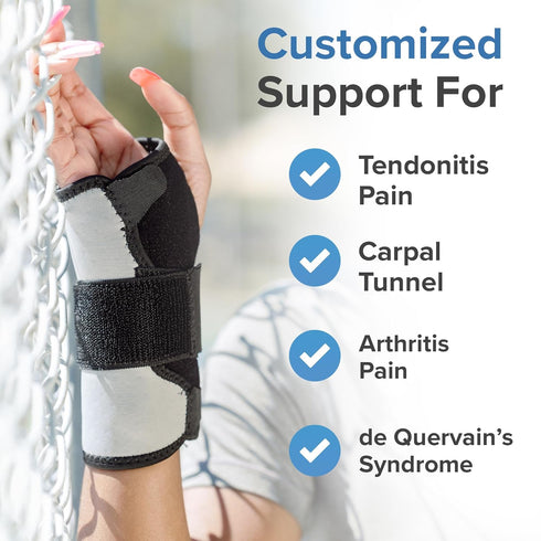 Custom-Fit Wrist Splint - Heat-Activated, Moldable Thermoplastic Support - Comfortable and Adjustable for Custom Recovery - One Size Fits All...