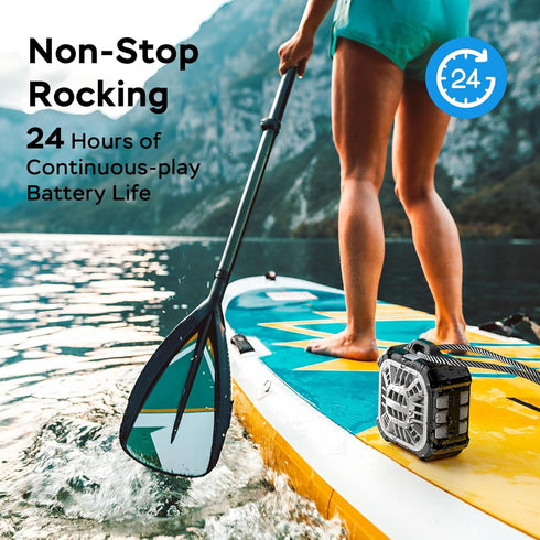INSMY Bluetooth Speaker,IPX7 Waterproof,Portable,Shower Speaker, Wireless Sync 100+ Speakers,Big Volume Booming Bass, 24H Playtime/Floatable/RGB L...