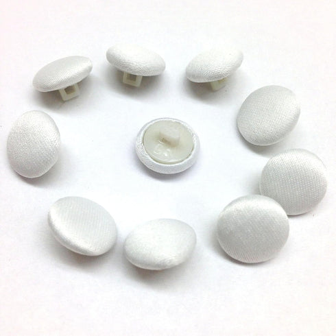 PEPPERLONELY 10PC White Lace Bridal Blouse Satin Round Buttons with Shank, 12.5mm...