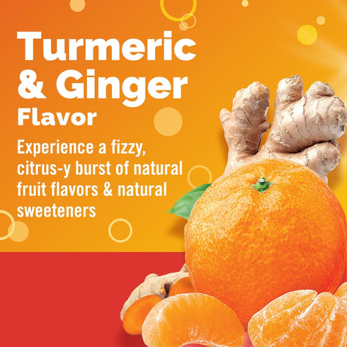Emergen-C Citrus-Ginger Fizzy Drink Mix, Turmeric and Ginger, Immune Support, Natural Flavors with High Potency Vitamin C, 18 Count...