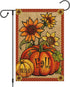 Hello Fall Garden Flag 12 x 18 Inch Vertical Double Sided Burlap, Pumpkin Fall Garden Flags Autunm Sunflower Yard Flag for Seasonal Yard Thanksgiv...