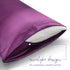 Purple Satin Pillowcase Queen Set of 2 | Pillow Cases for Hair and Skin | 20 x 30 Inch–Slip Silky Comfort with Envelope Closure...