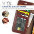 Arae Compatible with iPhone Case Wallet Flip Cover with Card Holder and Wrist Strap for iPhone (iPhone 12/12 Pro (6.1"), Brown)......