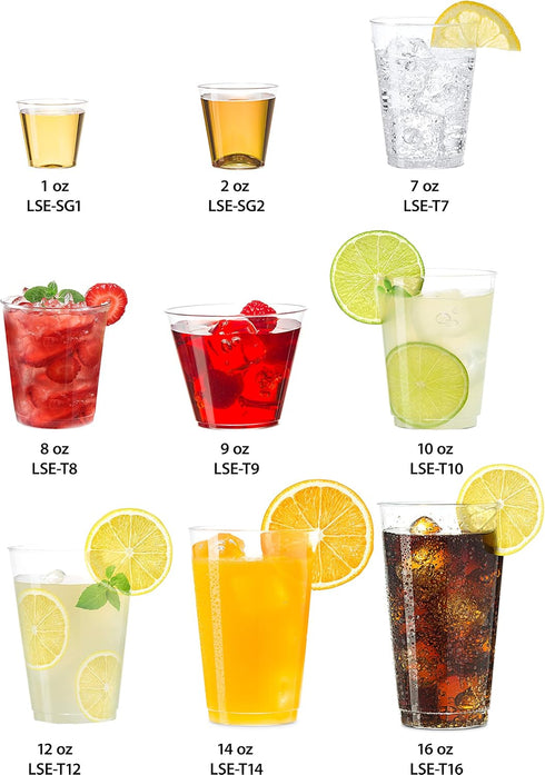 Embellish Crystal Clear Hard Plastic 1oz Clear Shot Glass Pack Of 50...