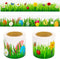 Spring Easter Bulletin Board Border, 2 Rolls Spring Green Grass Easter Egg Bunny Bulletin Board Border Trim for Spring Easter School Classroom Hol...