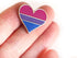 Bisexual Pride Pin Bi Flag Enamel Lapel Heart Gay Pin Brooch...