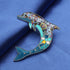 DUOWEI Cute Floral Enamel Dolphin Brooch Dainty Dolphin Pin Clothes Scarf Decoration for Women Girl Jewelry Gifts...