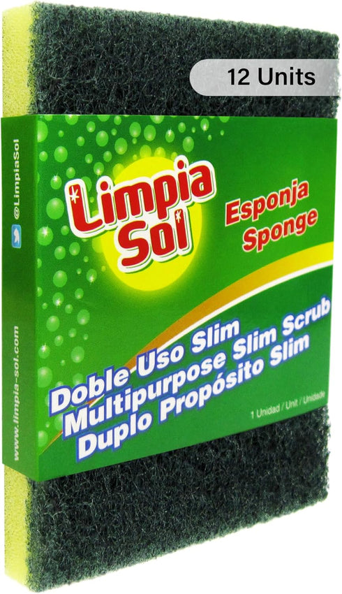 | Pack 12 Sponge Multipurpose | Cleaning Supplies Sponges | Dish Scrubber - Home & Kitchen Utensils | Cleaning Tools...