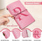 Personalized Journal Gift-Pink Initial Leather Journal+Heart Diamond Pen Set,Travel Notebook Diary Gifts,Refillable Notepads,Christmas,Birthday Gi...