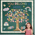 Boho Classroom Tree Bulletin Board Decorations Heart Cutouts Border Welcome Classroom You Belong Here Bulletin Board Decor Supplies for Chalkboard...