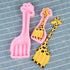 2Pcs/Set Mother & Son Giraffe Fondant Molds Animal Silicone Gum Paste Sugarcraft Paper Clay Mold Cake Decorating Tool...