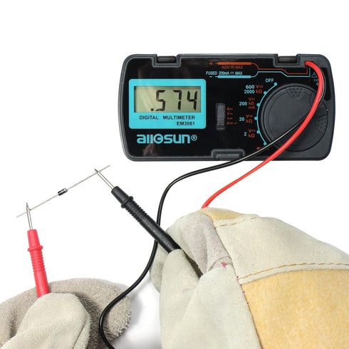 ALLOSUN Digital Multimeter/DMM/Multi Tester Amp/Ohm/Volt Meter/Diode and Continuity Test Pocket Size (EM3081)...