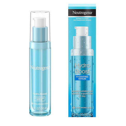 Neutrogena Hydro Boost Hydrating Hyaluronic Acid Serum, Oil-Free and Non-Comedogenic Face Serum Formula for Glowing Complexion, Oil-Free & Non-Com...