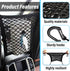 2 Layers Car Mesh Organizer, Two-Side Elasticity Auto Seat Back Net Bag Between Front Seats, Car Net Barrier of Backseat Pet Kids, Tissue Purse Ho...