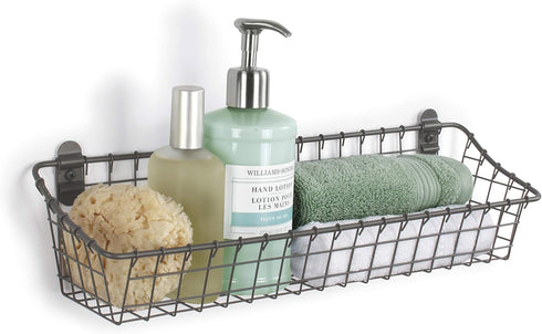 Spectrum Diversified Vintage Cabinet & Wall Mount Basket, Medium, Industrial Gray...