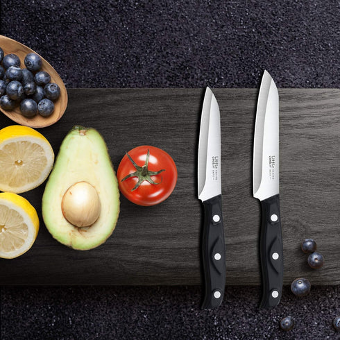 2PCS Paring Knife - Little Cook Paring Knife Set - Ultra Sharp Kitchen Knife - Fruit Knife - German stainless Steel - ABS Handle...