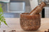 Herb Spice Masher Mortar,Wooden Hand Carved Mortar and Pestle Grinder/Chopper for Herbs, for Garlic Press, Coffee Grinder, Ginger Crusher, Spice G...