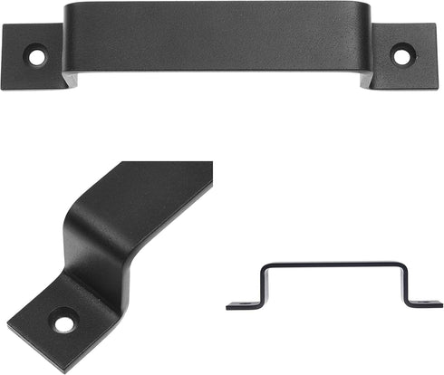 Kare Kind 1x Barn Door Handle (Black) - 7.48-inch Steel with Smooth Edges - Rustic Door Pull for Barn Doors, Sheds, Garages, Gates - Tapping Screw...