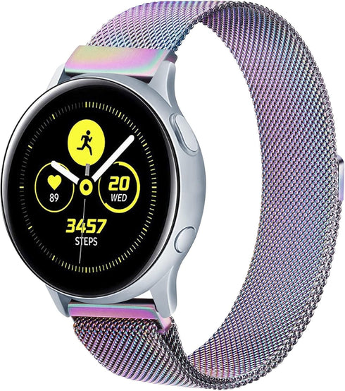 Compatible with Galaxy Watch 3 45mm/Samsung Galaxy Watch 46mm/Gear S3 Frontier/Classic Band, 22mm Stainless Steel Strap Replacement for Samsung Ga...