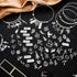363 Pcs Silver Expandable Bangle Bracelets Charm Bracelets DIY Kit, 17 Pcs Adjustable Wire Bangles, 146 Pcs Charms Pendants, 200 Pcs Open Jump Rin...