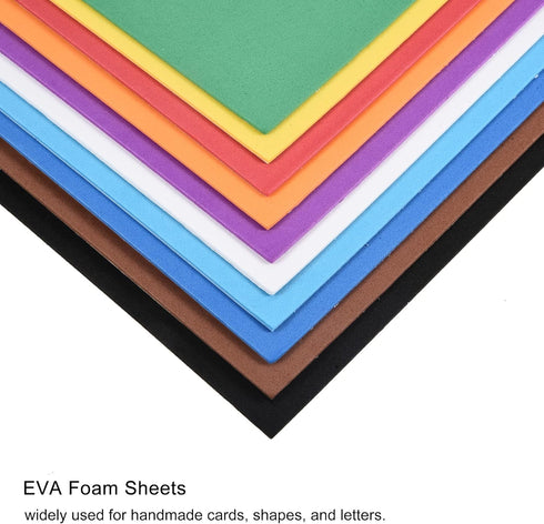 MECCANIXITY Colorful EVA Foam Sheets Self Adhesive 7.8 x 11.8 Inch 1.8mm Thickness for Crafts DIY, 1 Set...